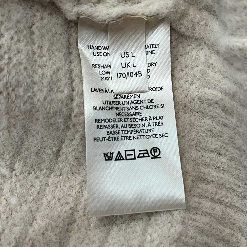 Free People Cream Ribbed Cardigan size large - Picture 8 of 9